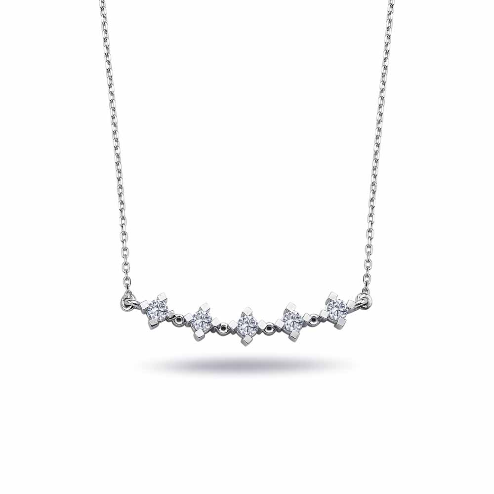 Özel Tasarım Kolyeler 0,20 Karat Pırlanta Beştaş Kolye