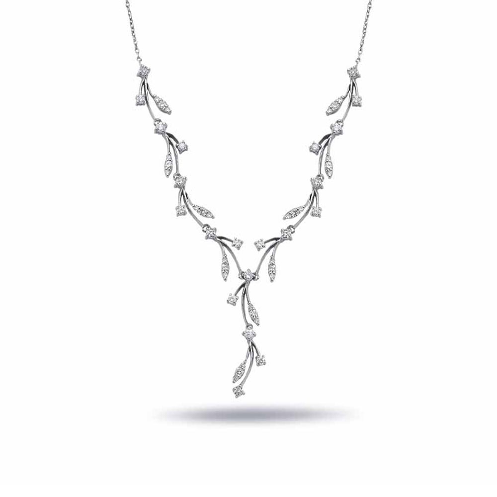 Özel Tasarım Kolyeler 1,03 Karat Pırlanta Özel Tasarım Fantezi Çalı Kolye