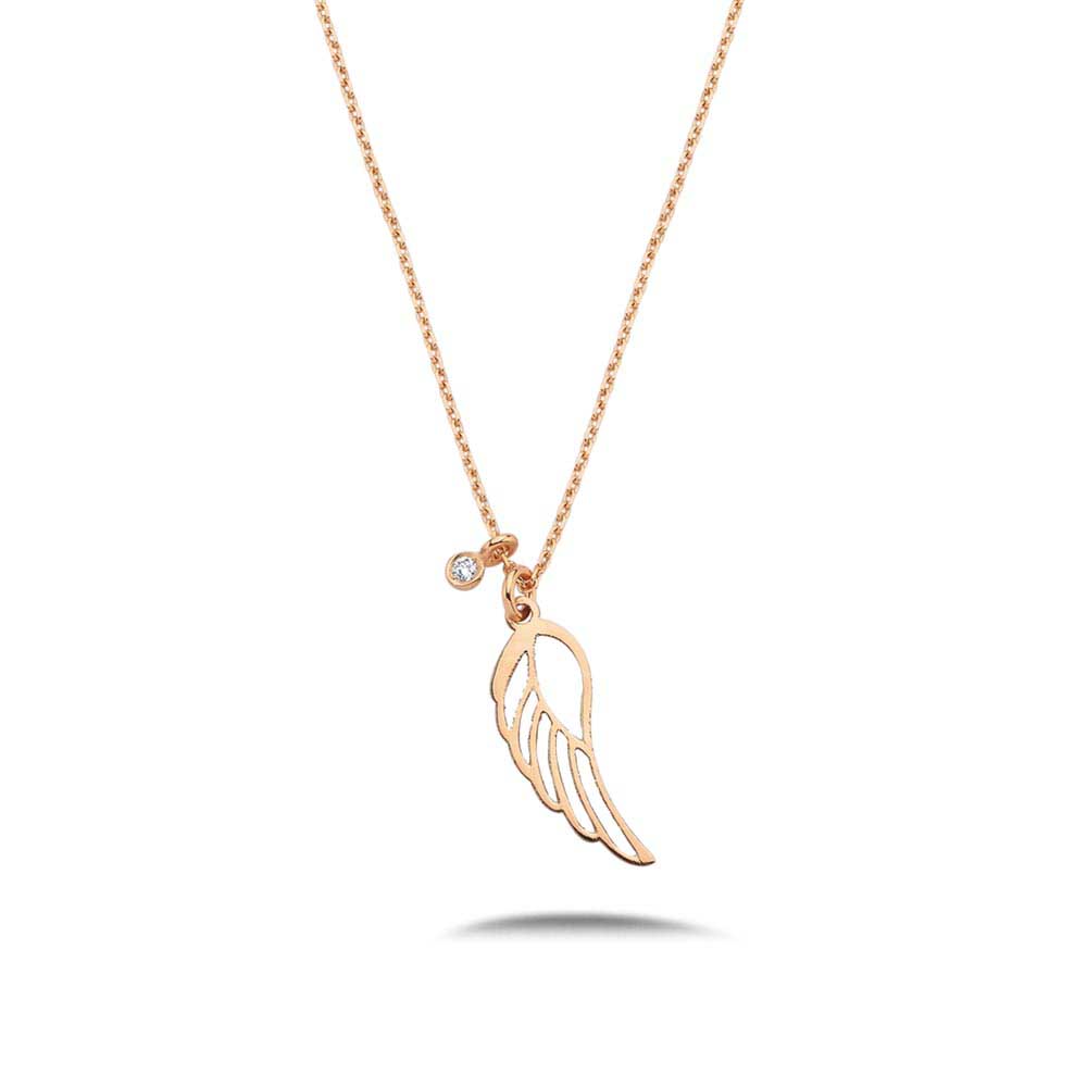 Özel Tasarım Kolyeler Pırlanta Kanat Hediyelik Kolye