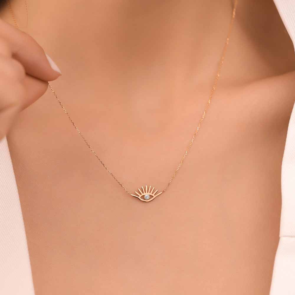 Pırlanta Göz Hediyelik Kolye