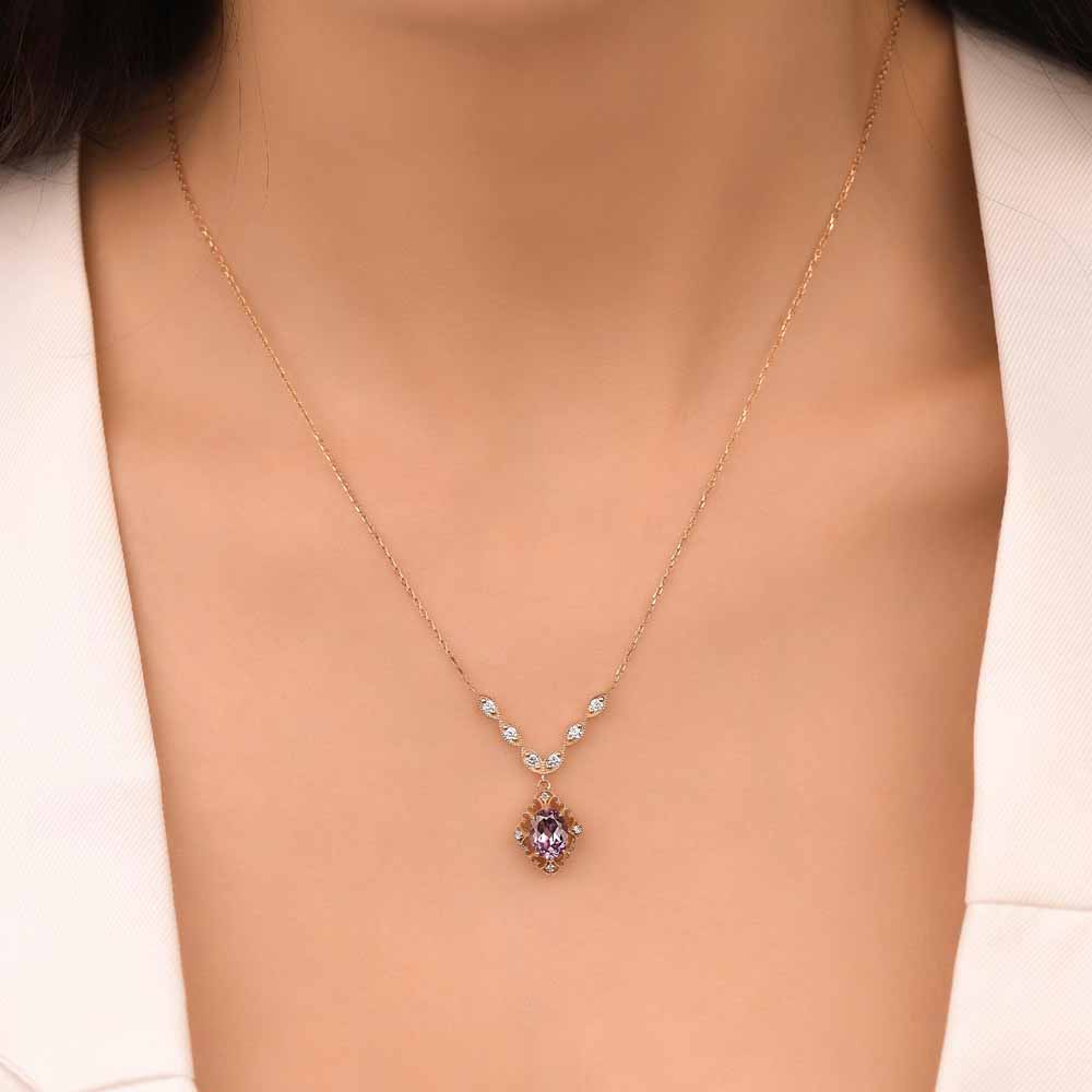 Pırlanta Vintage Alexandrite Hediyelik Kolye