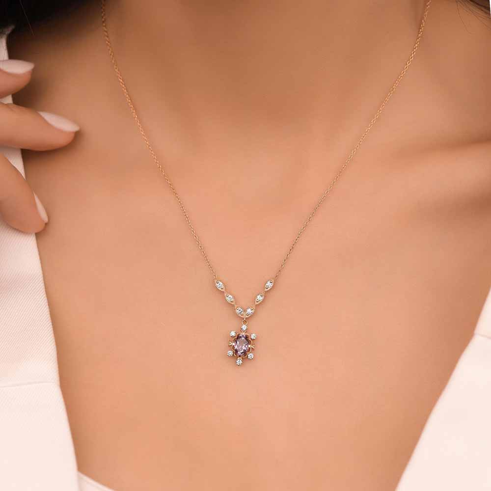 1,32 Karat Pırlanta Vintage Alexandrit Kolye