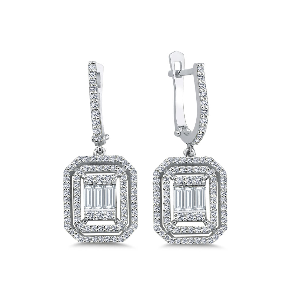 1,10 Karat Pırlanta Özel Tasarım Baget Kolye