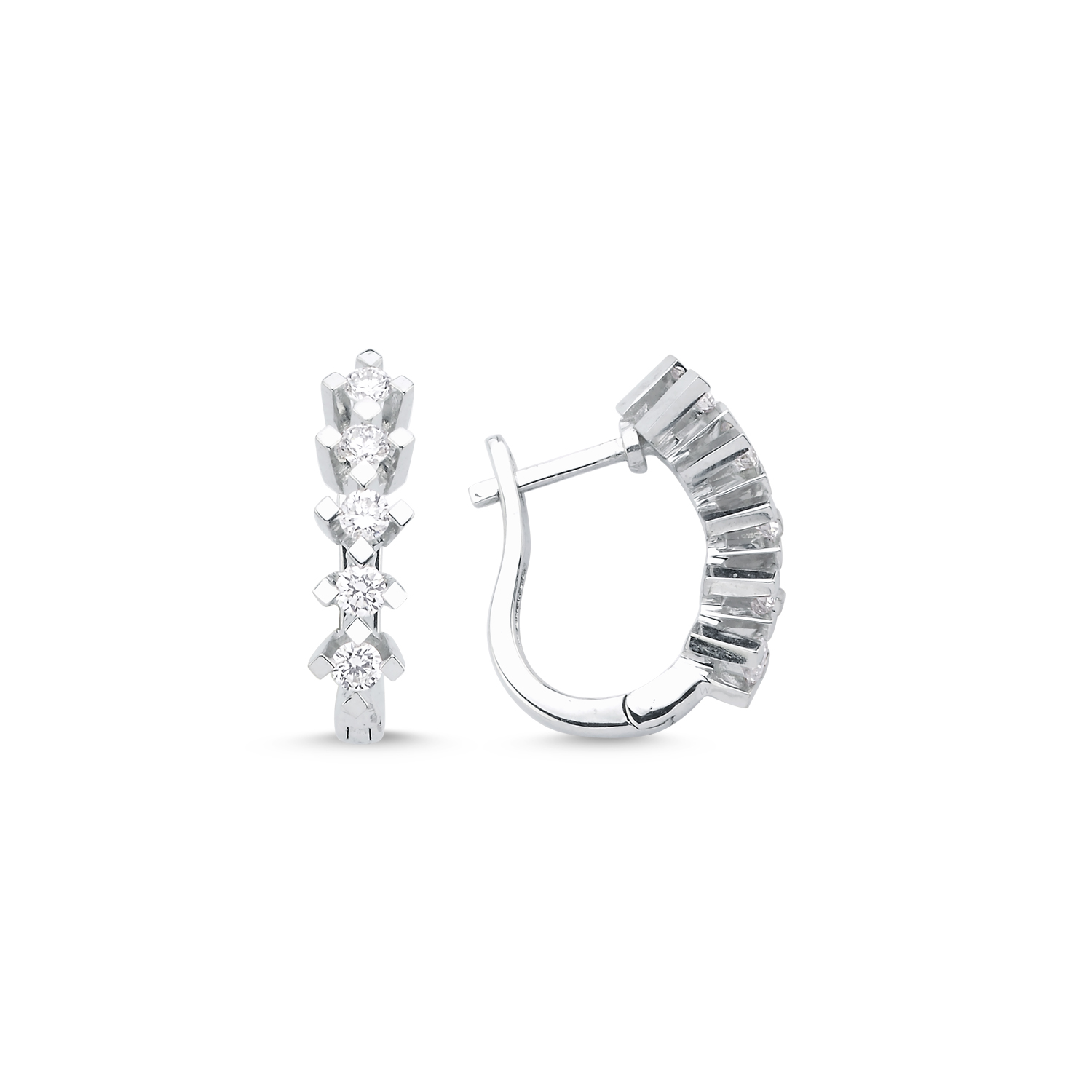 0,45 Karat Pırlanta Küpe