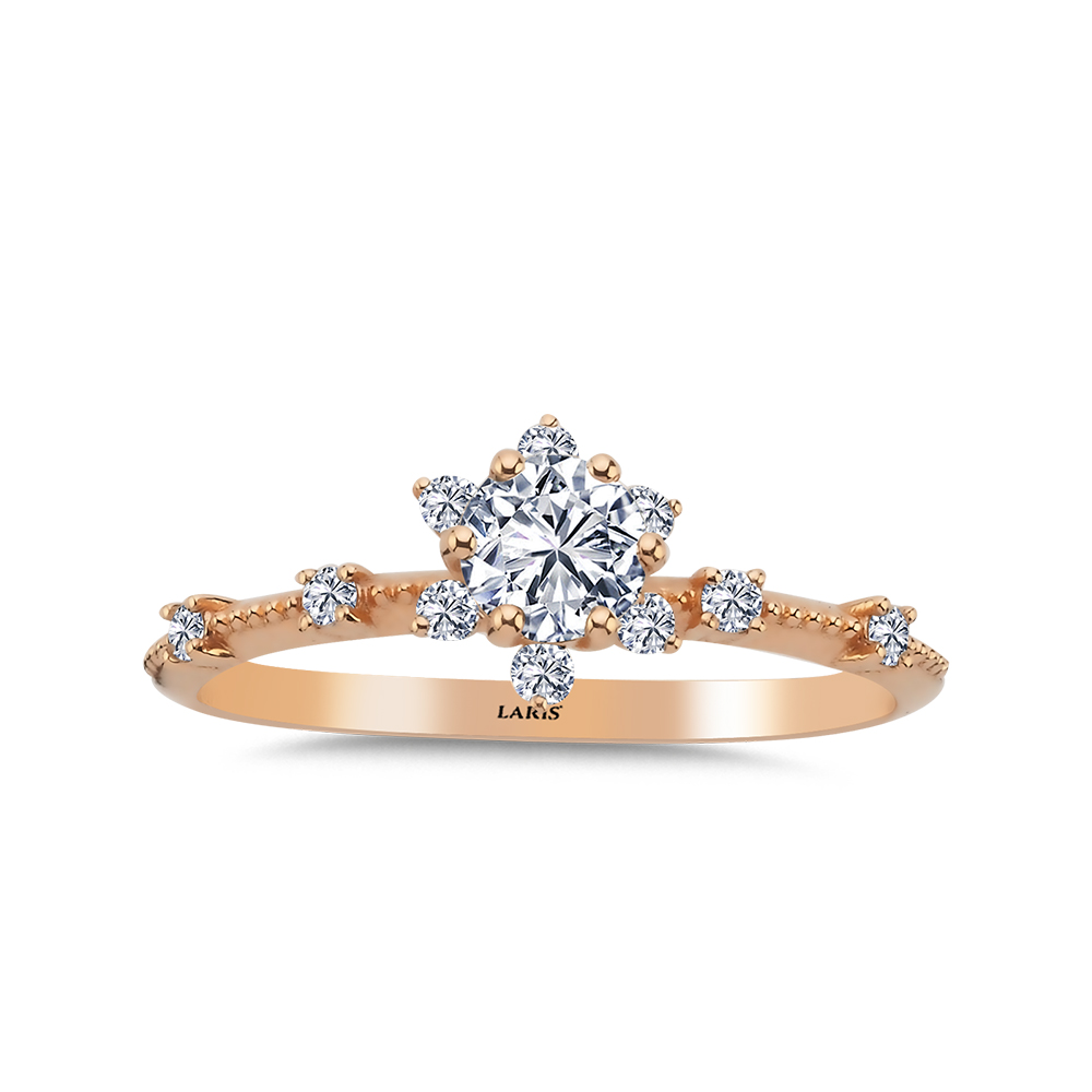 Vintage Yüzükler 0,54 Karat Pırlanta Lotus Tektaş Yüzük