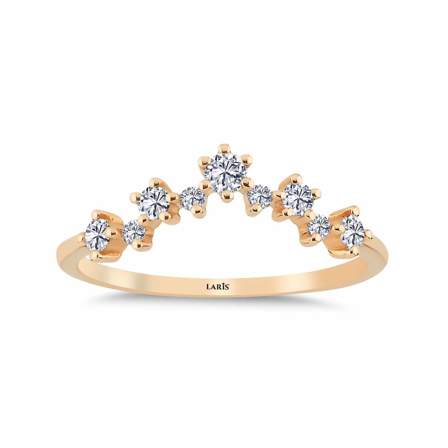 0,25 Karat Pırlanta Vintage Yarımtur Yüzük