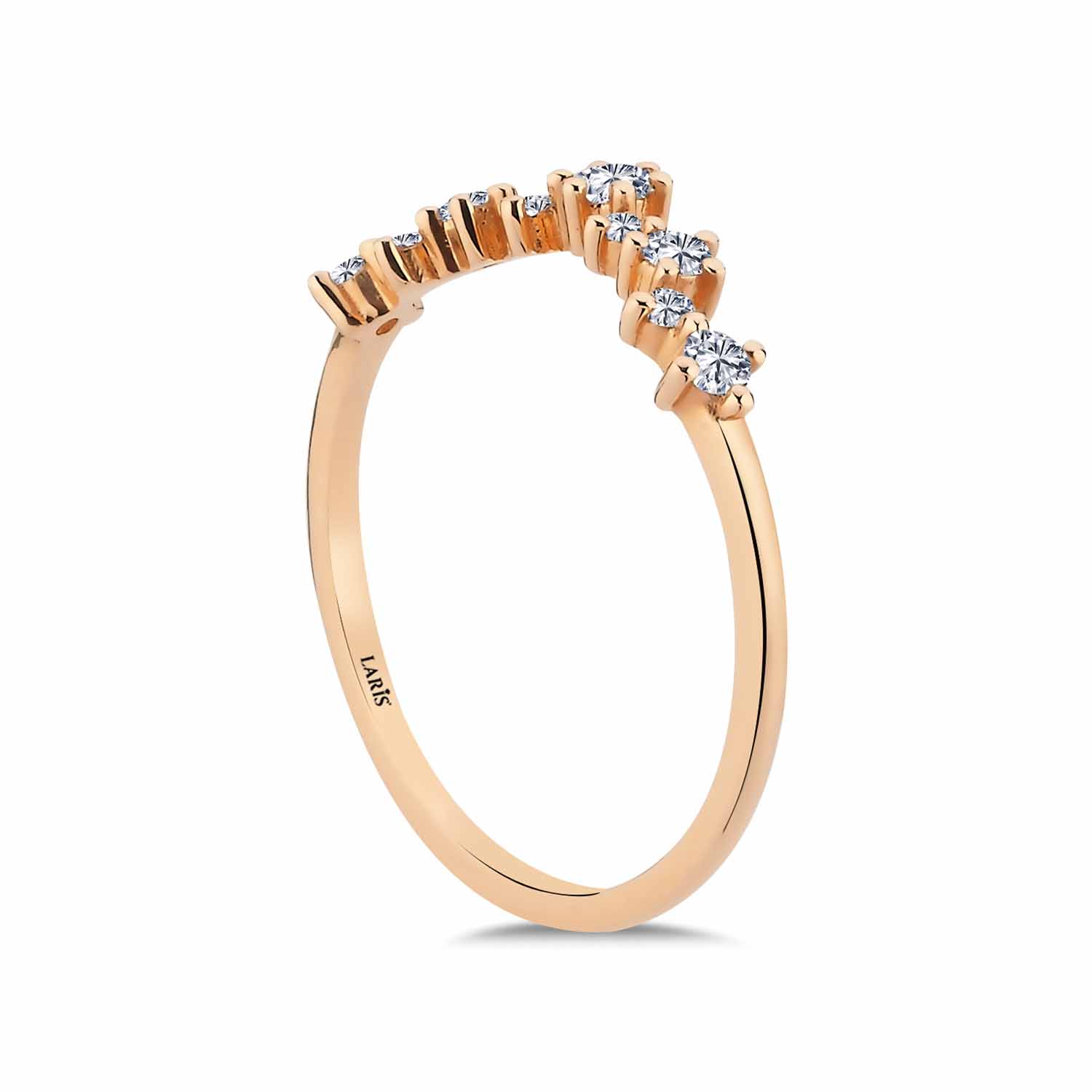 0,25 Karat Pırlanta Vintage Yarımtur Yüzük