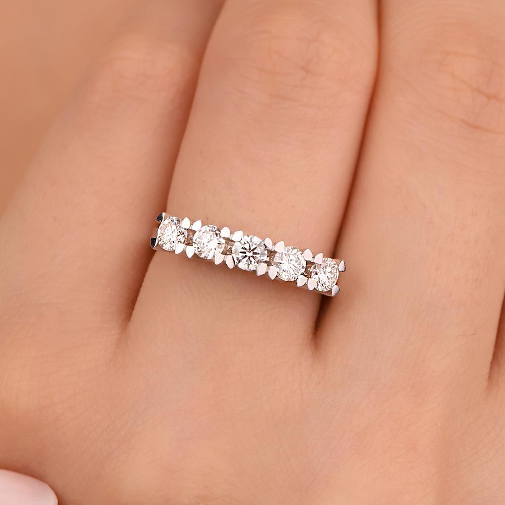 Beştaş Yüzükler 0,75 Karat Pırlanta Beştaş Yüzük