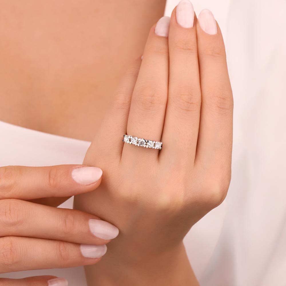 Beştaş Yüzükler 0,75 Karat Pırlanta Beştaş Yüzük