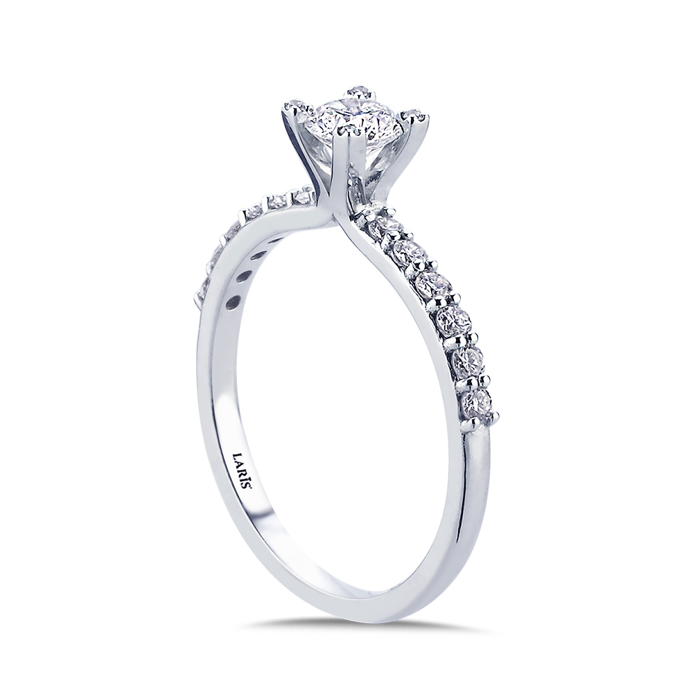 0,69 Karat Pırlanta Kol ve Tırnakları Taşlı Grace Tektaş Yüzük