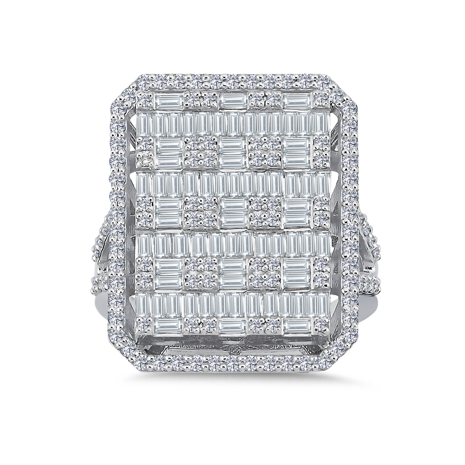 Baget Yüzükler 1.77 Karat Pırlanta Mega Baget Yüzük