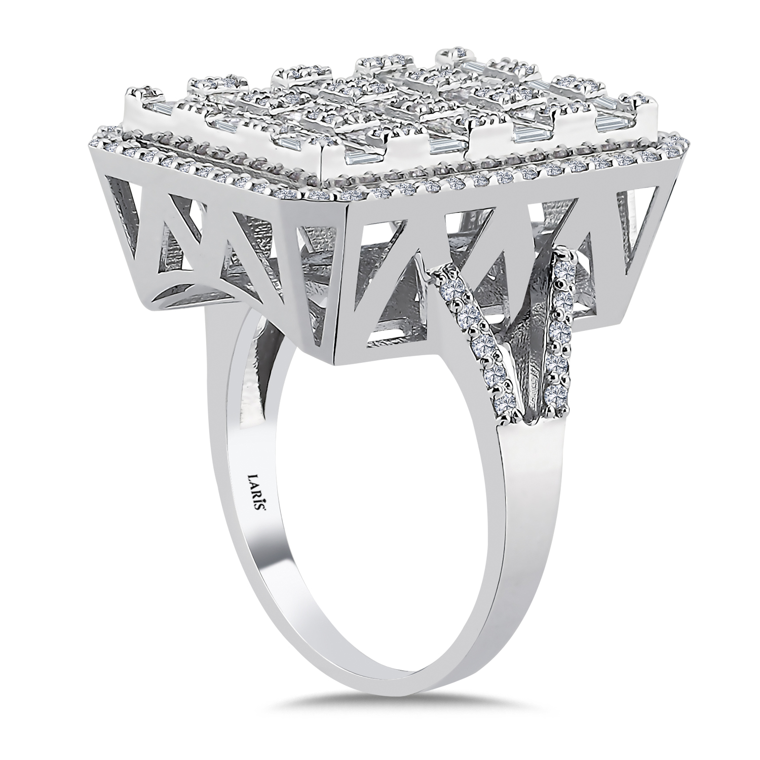 Baget Yüzükler 1.77 Karat Pırlanta Mega Baget Yüzük