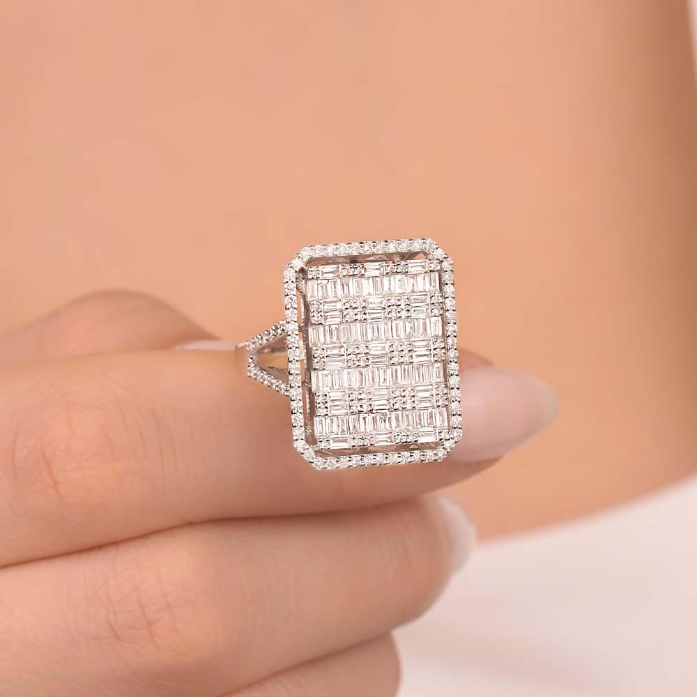 Baget Yüzükler 1.77 Karat Pırlanta Mega Baget Yüzük