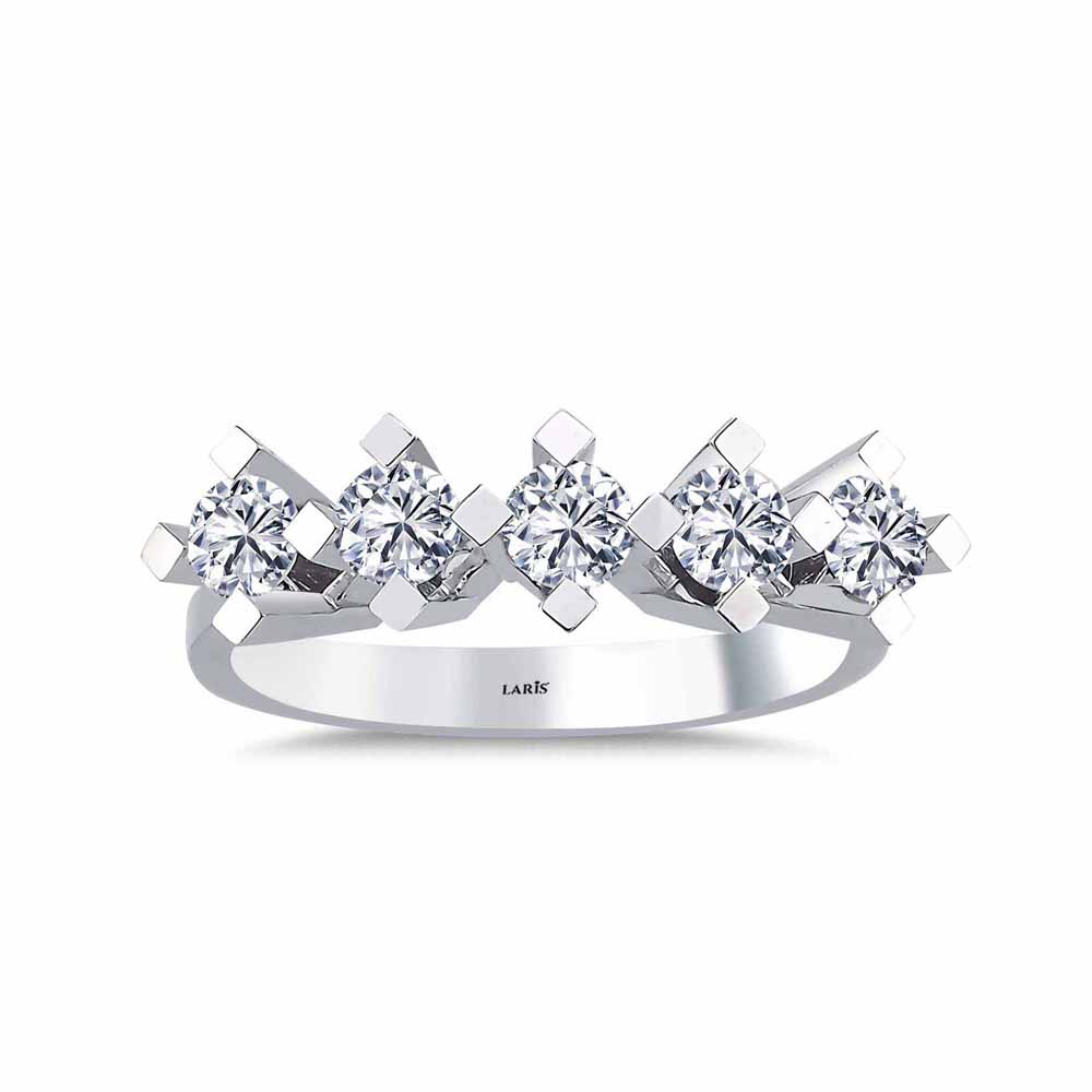 0,75 Karat Pırlanta Kare Tırnak Valiente Beştaş Yüzük