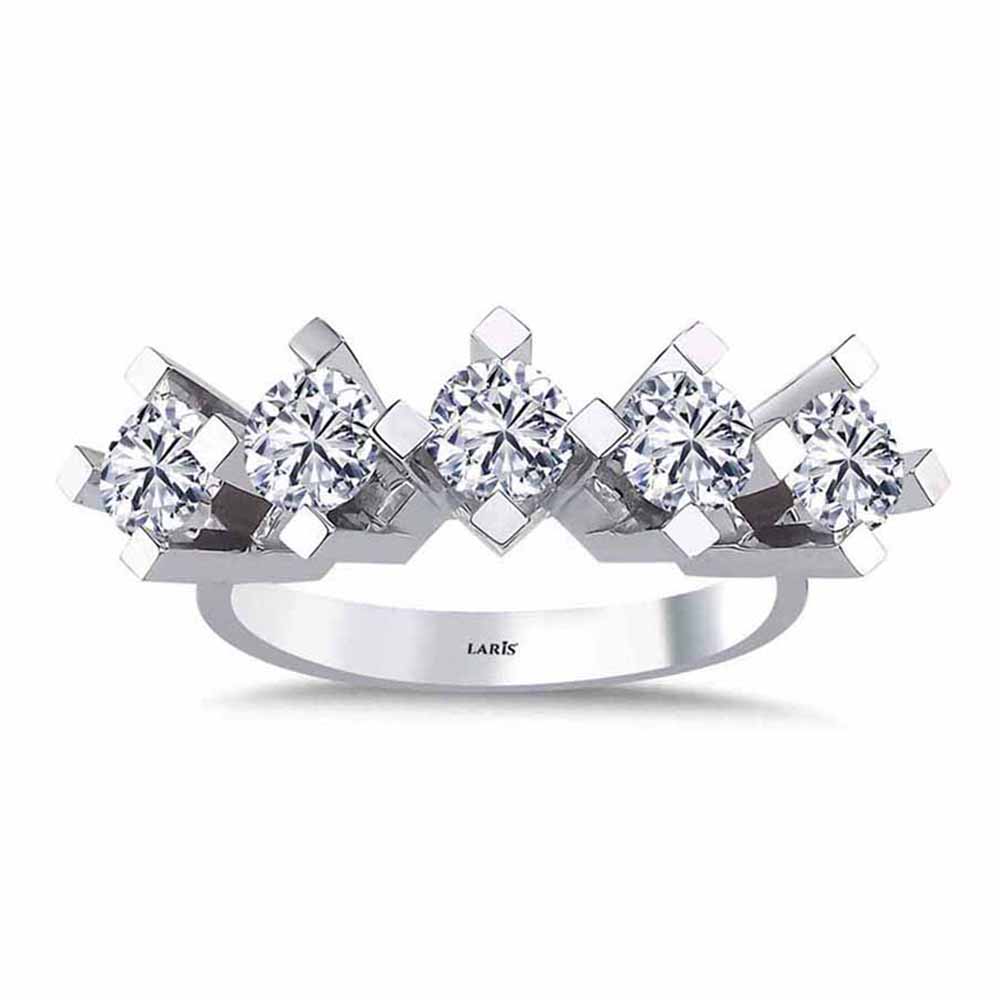 1,00 Karat Pırlanta Kare Tırnak Valiente Beştaş Yüzük