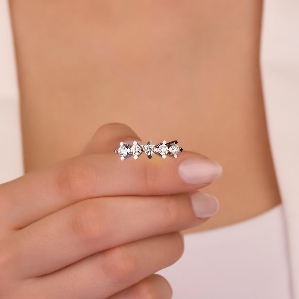 1,00 Karat Pırlanta Kare Tırnak Valiente Beştaş Yüzük