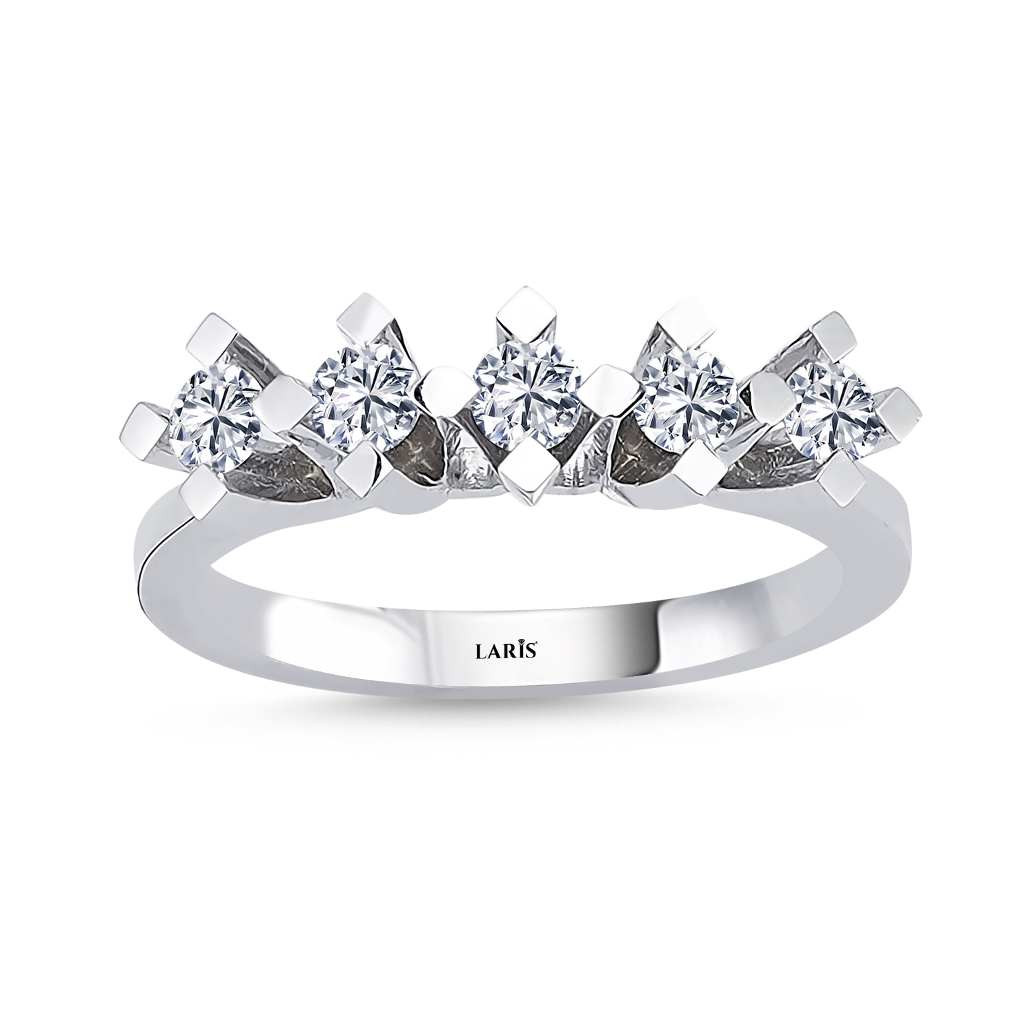 0.50 Karat Pırlanta Kare Tırnak Beştaş Yüzük