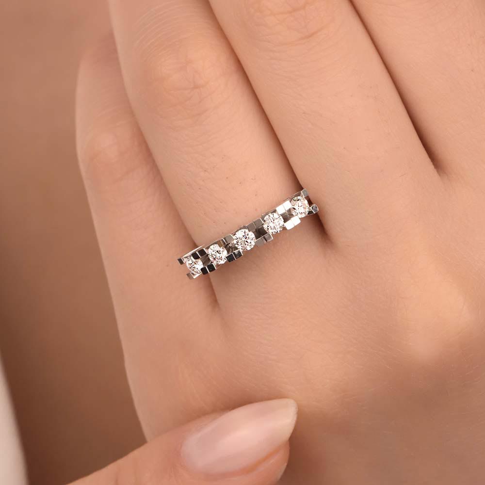 0.50 Karat Pırlanta Beştaş Yüzük