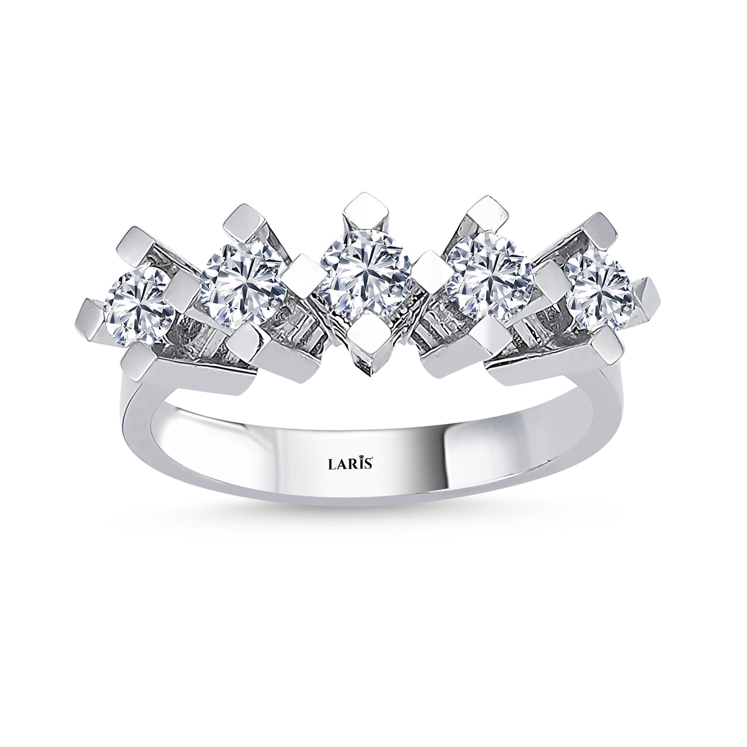 0,70 Karat Pırlanta Kare Tırnak Beştaş Yüzük