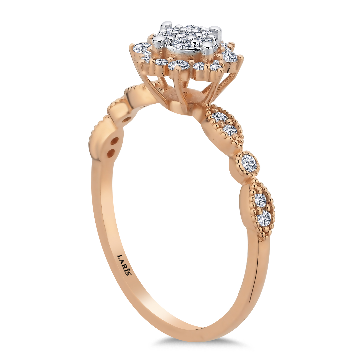 0,30 Karat Pırlanta Vintage Coronet Yüzük