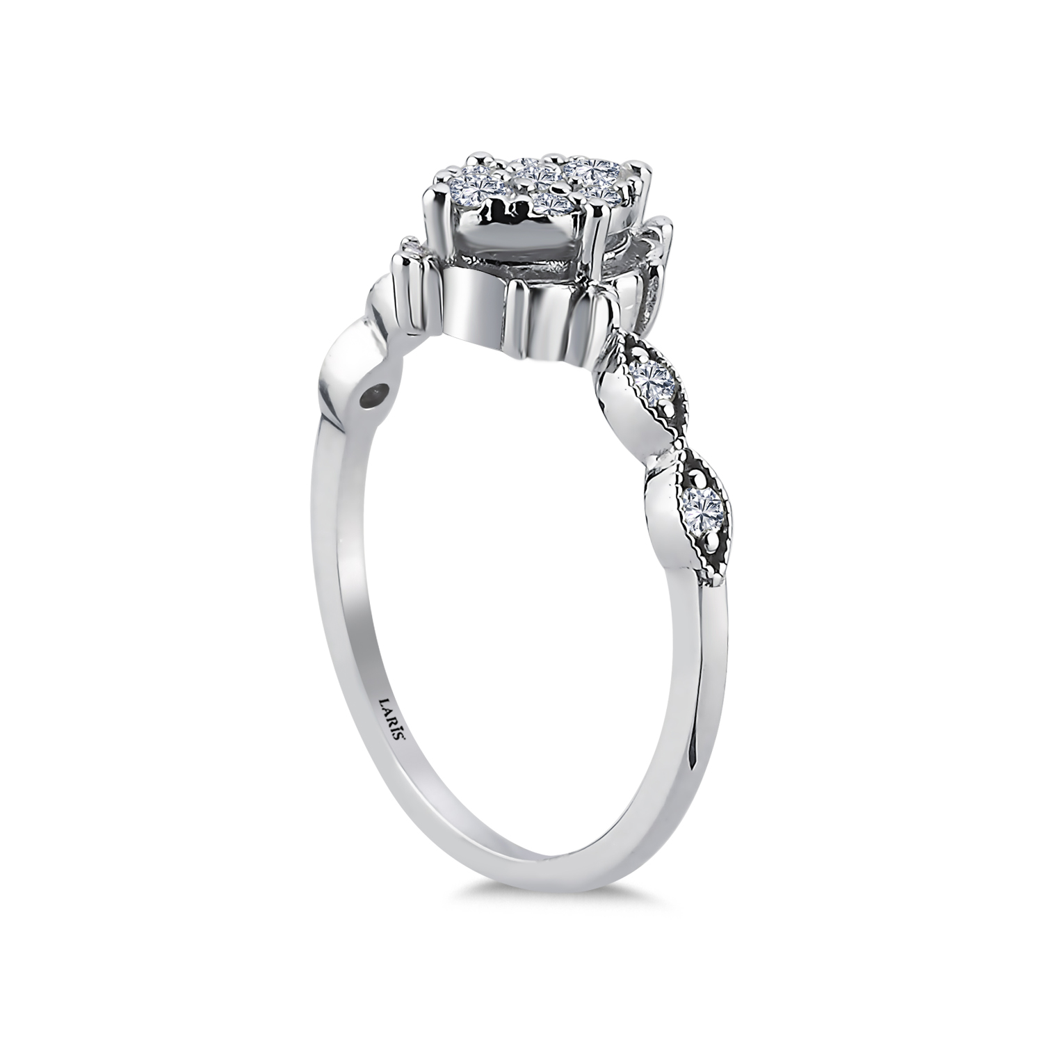 0,23 Karat Pırlanta Illusion Coronet Yüzük