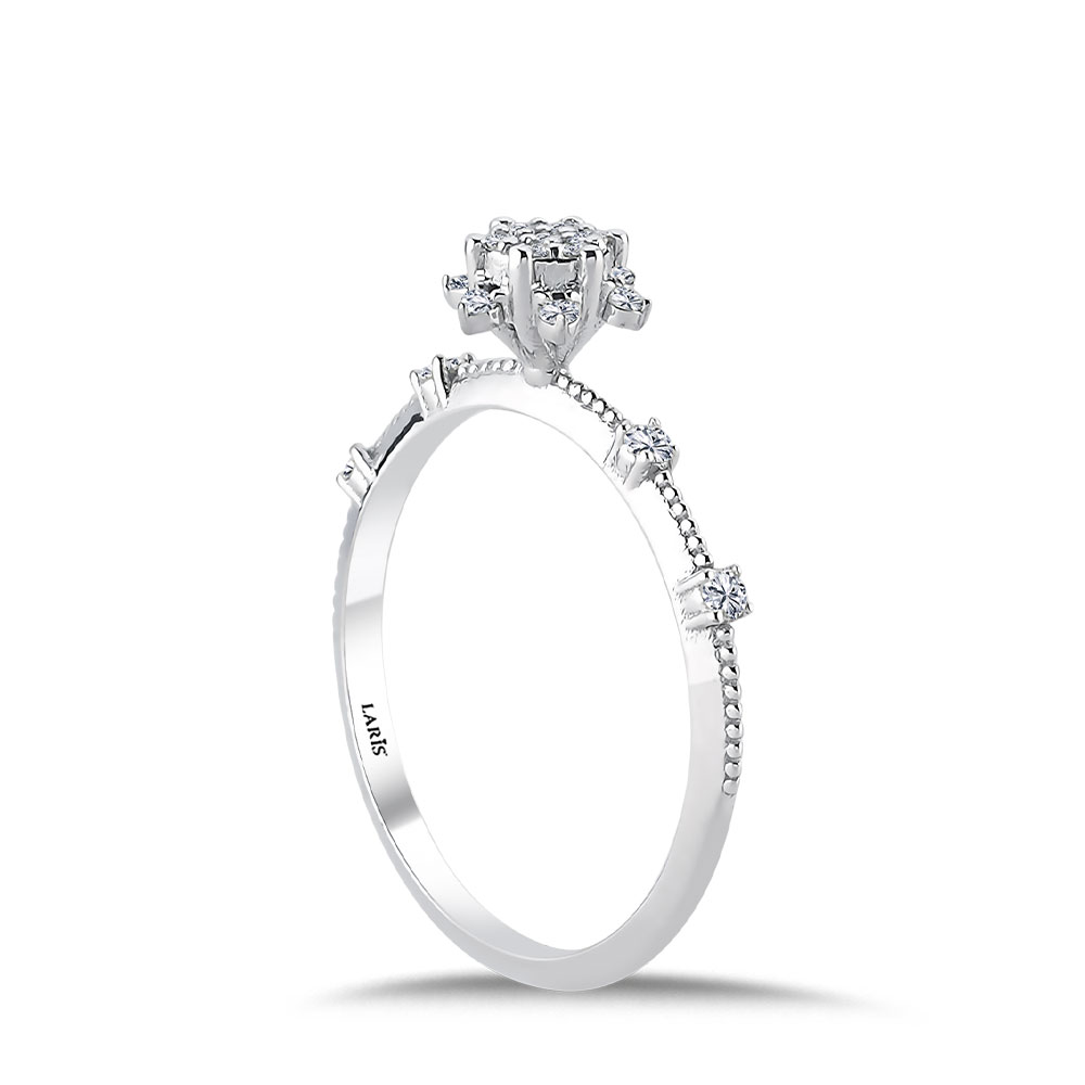 coronet yüzükler 0,16 Karat Pırlanta Coronet Lotus Yüzük