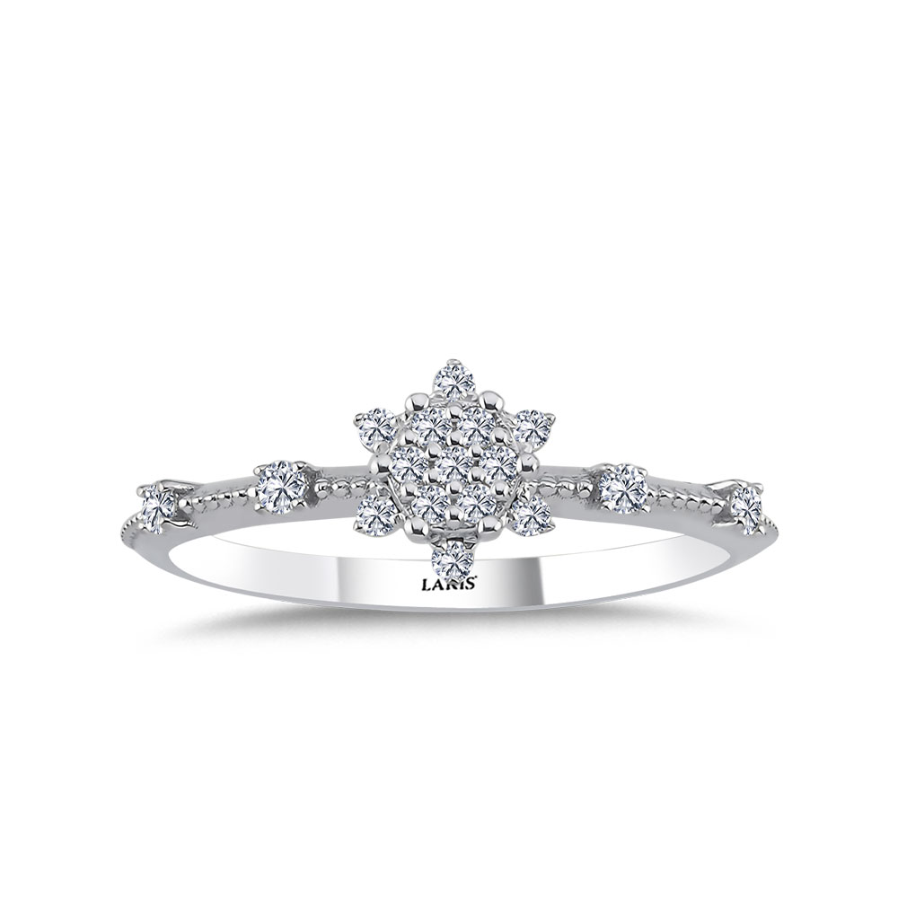 coronet yüzükler 0,16 Karat Pırlanta Coronet Lotus Yüzük