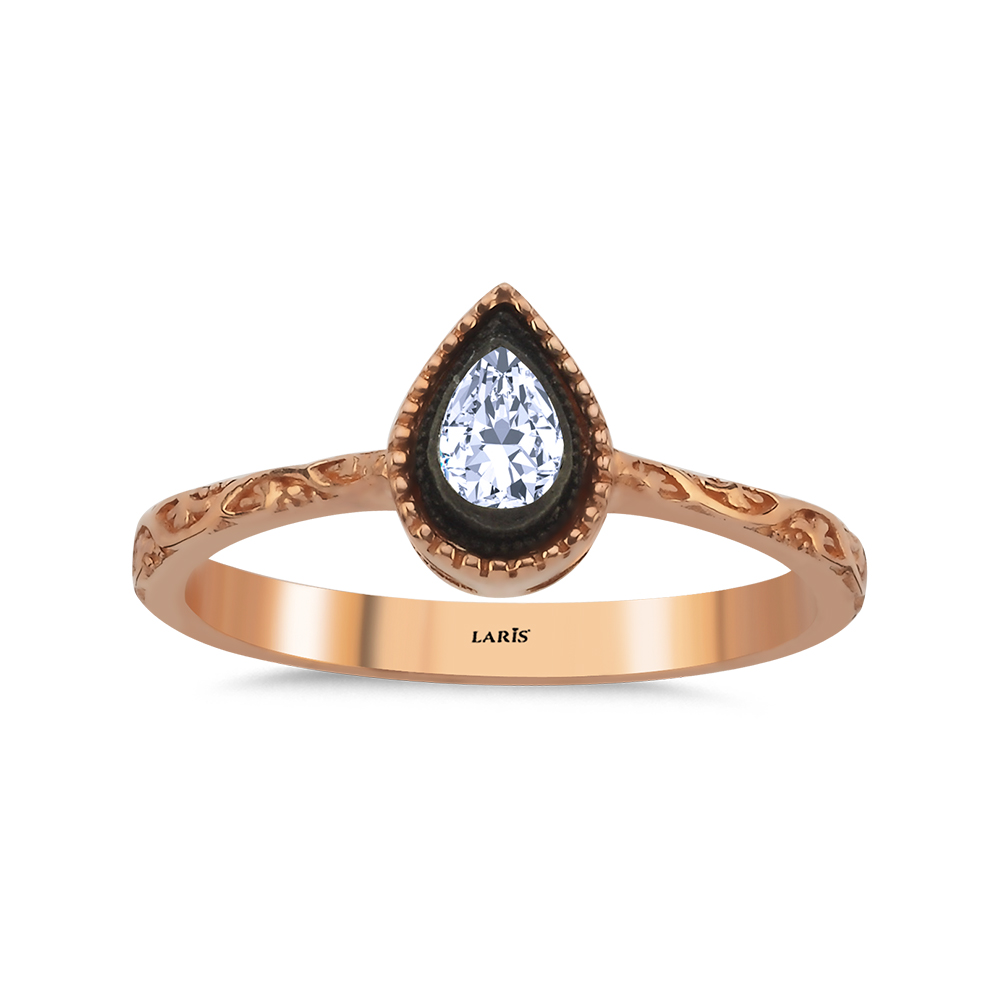 0,10 Karat Elmas Su Damlası Tektaş Yüzük