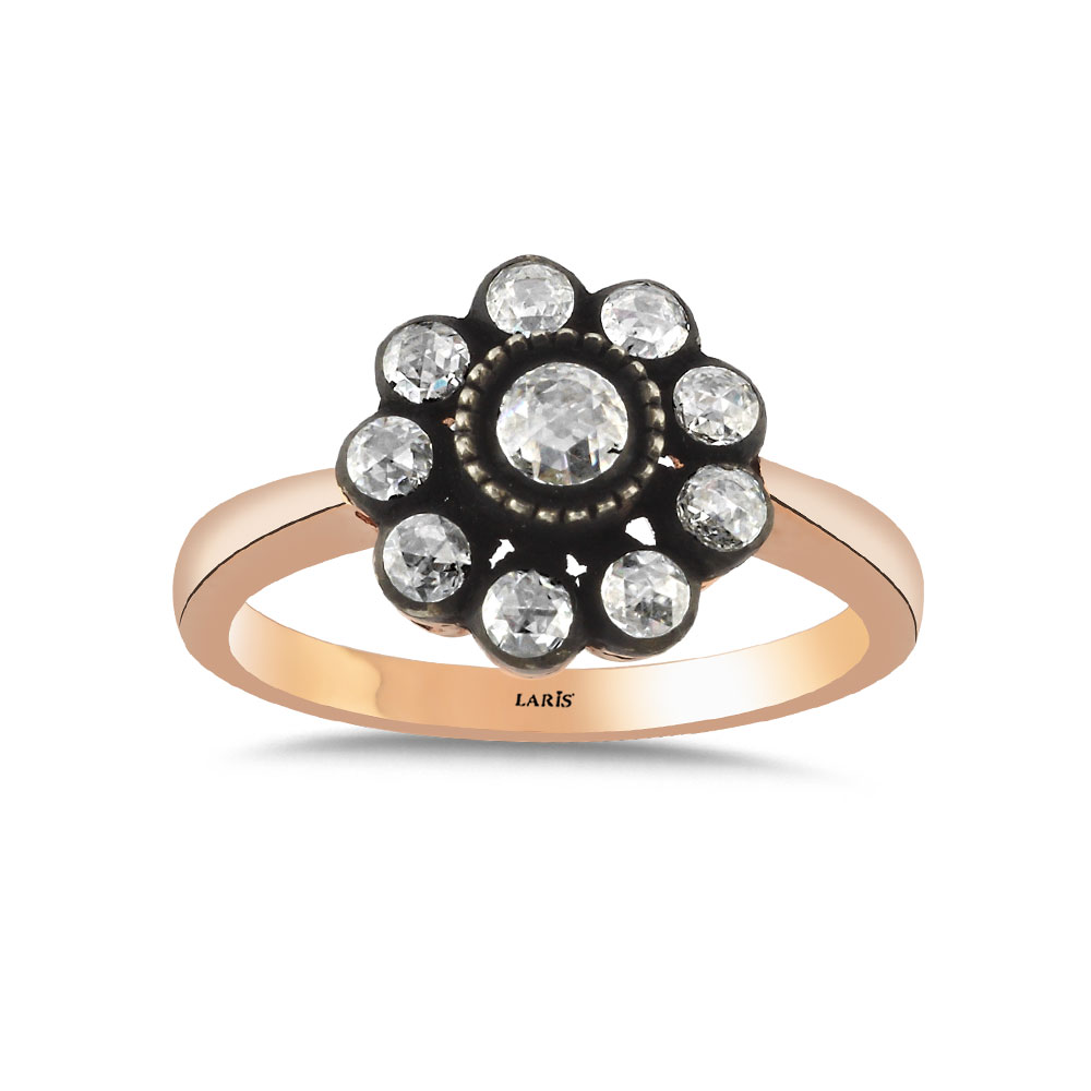 Elmas Yüzükler 0,35 Karat Elmas Gül Yüzük