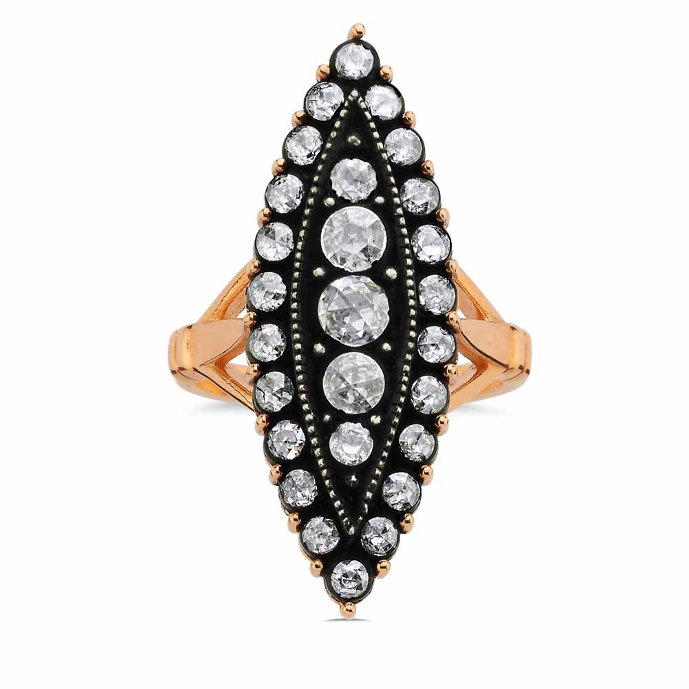 0,83 Karat Elmas Mekik Yüzük