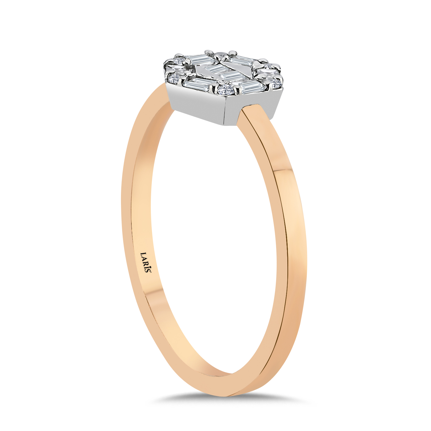 Baget Yüzükler 0.20 Karat Pırlanta Özel Tasarım Baget Yüzük