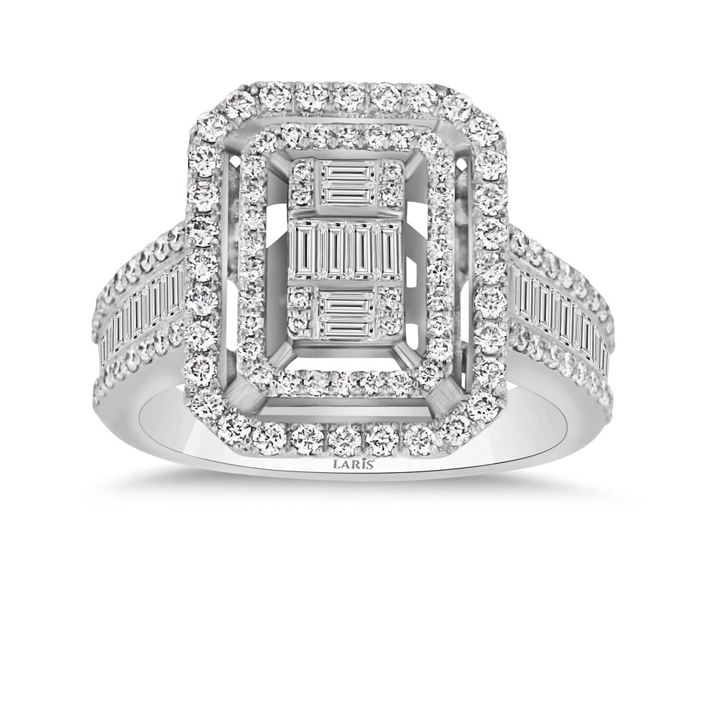 Baget Yüzükler 1.06 Karat Pırlanta Özel Tasarım Mega Baget Yüzük