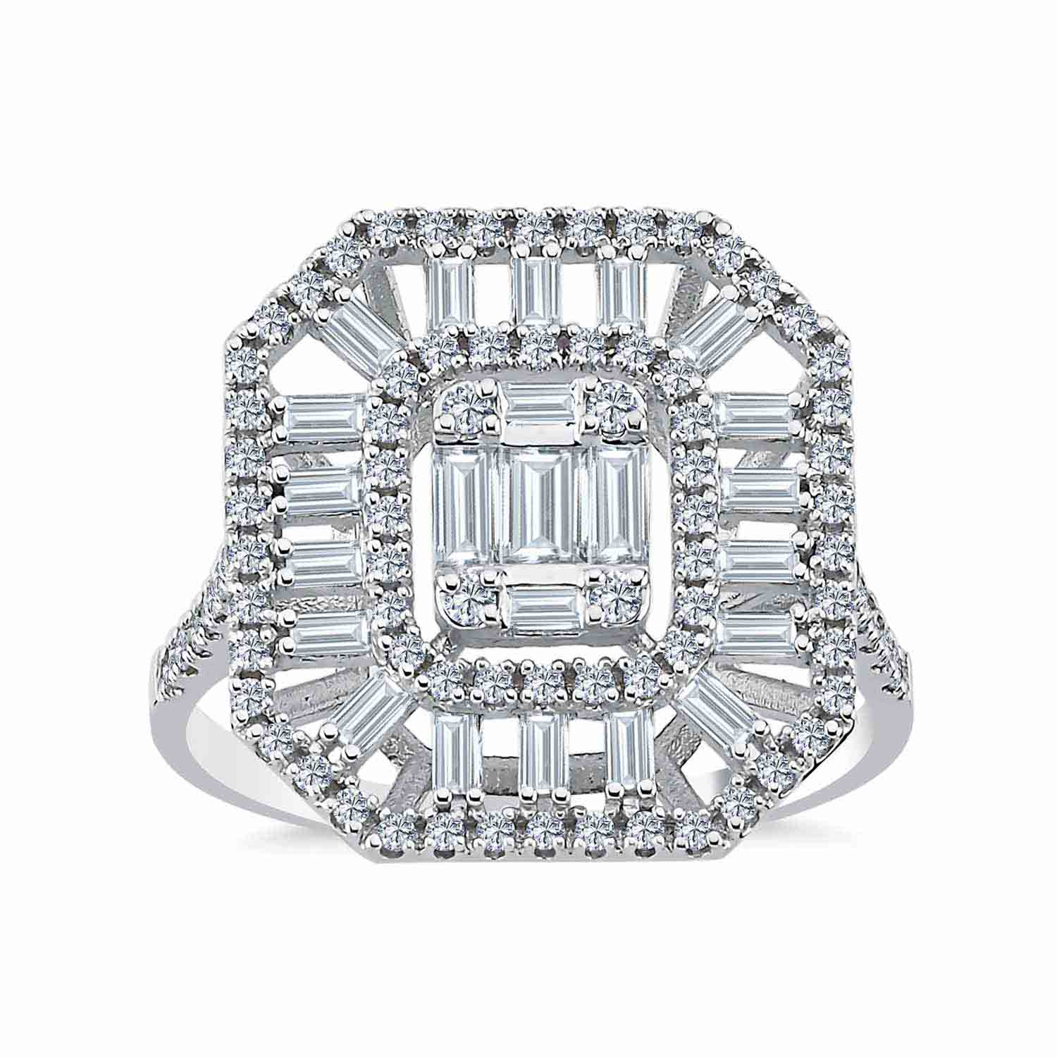 0,93 Karat Pırlanta Jewelra Tasarım Baget Yüzük