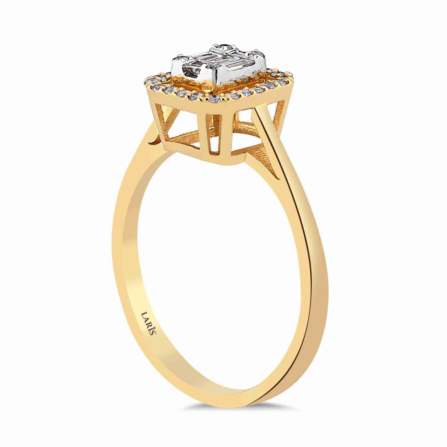 0.30 Karat Pırlanta Baget Yüzük