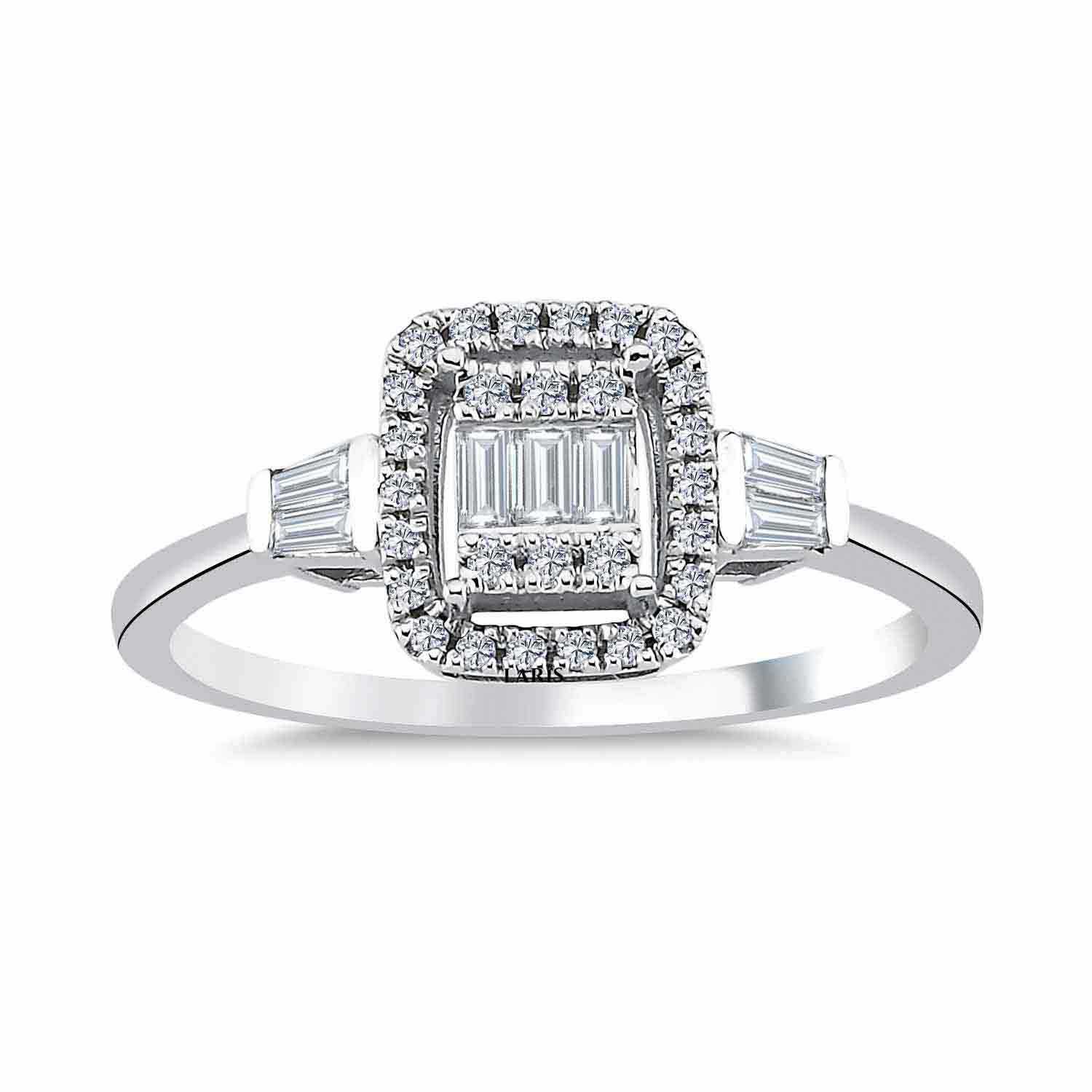 0.26 Karat Pırlanta Baget Yüzük