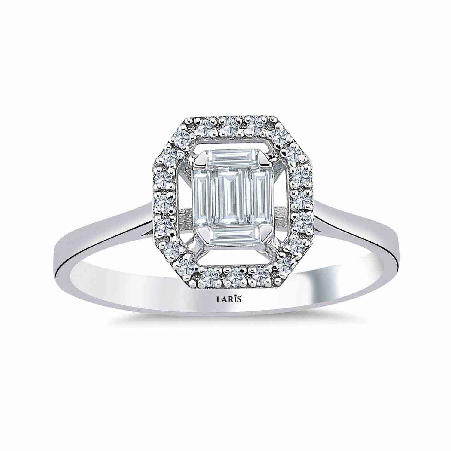 0.20 Karat Pırlanta Baget Yüzük