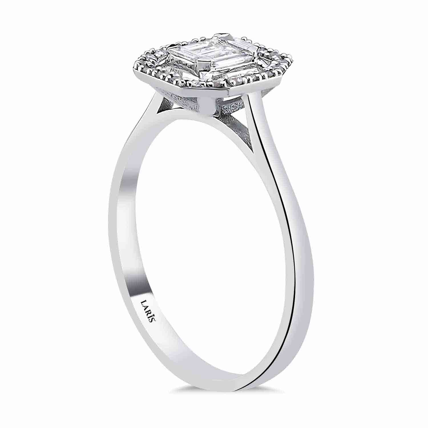 0.20 Karat Pırlanta Baget Yüzük