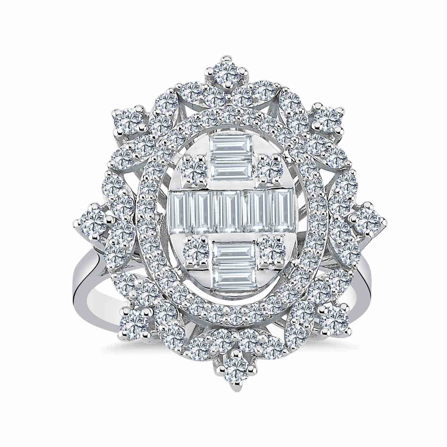 1,19 Karat Pırlanta Özel Tasarım Mega Baget Yüzük