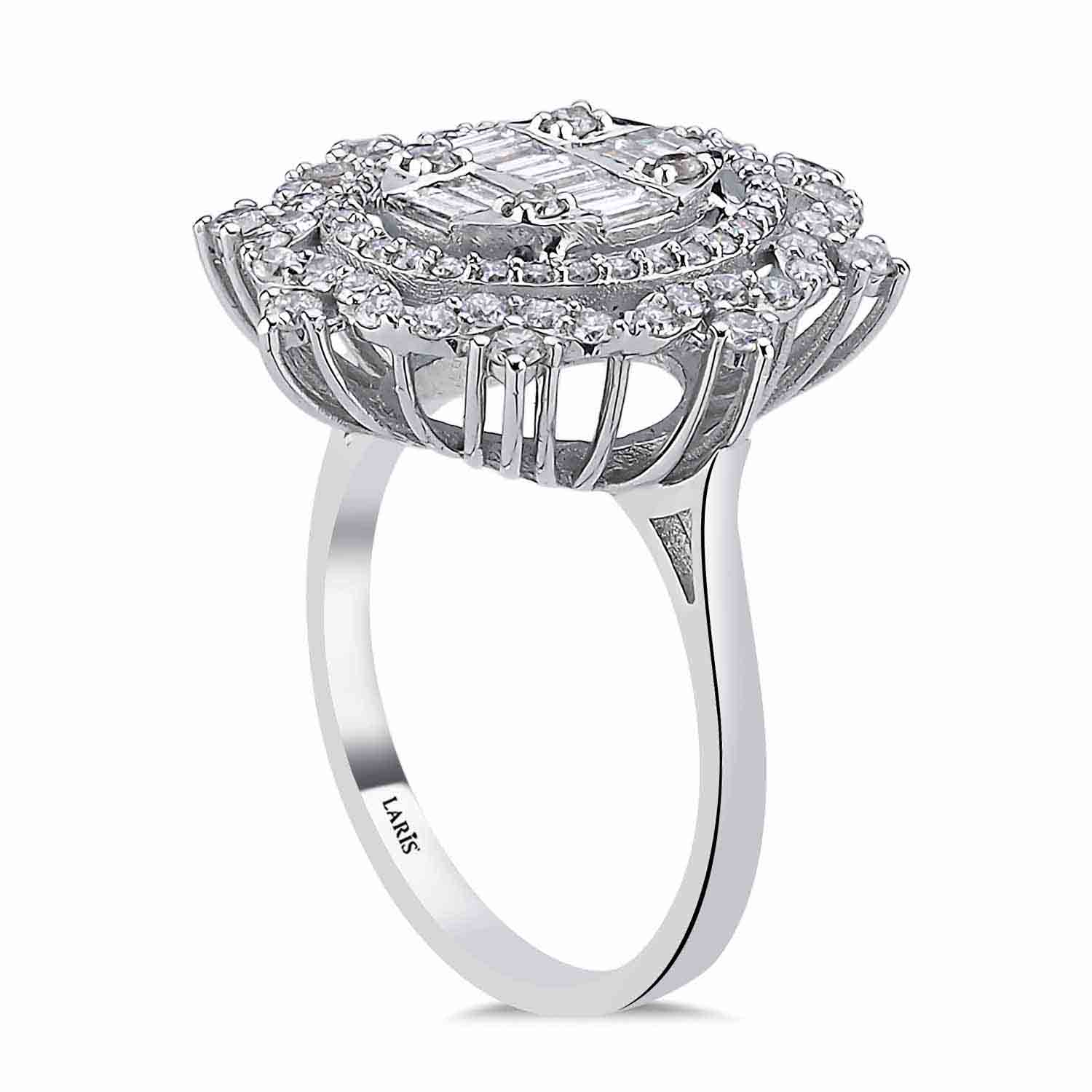 1,19 Karat Pırlanta Özel Tasarım Mega Baget Yüzük