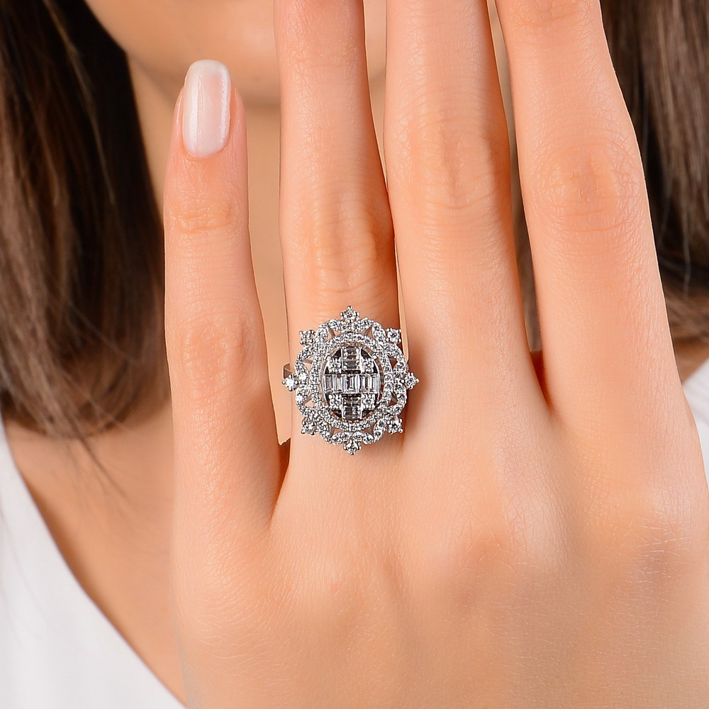 1,19 Karat Pırlanta Özel Tasarım Mega Baget Yüzük