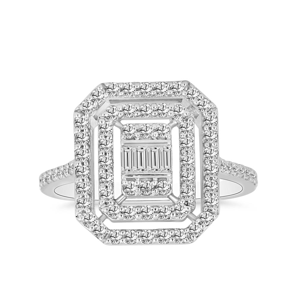 0.69 Karat Pırlanta Baget Yüzük