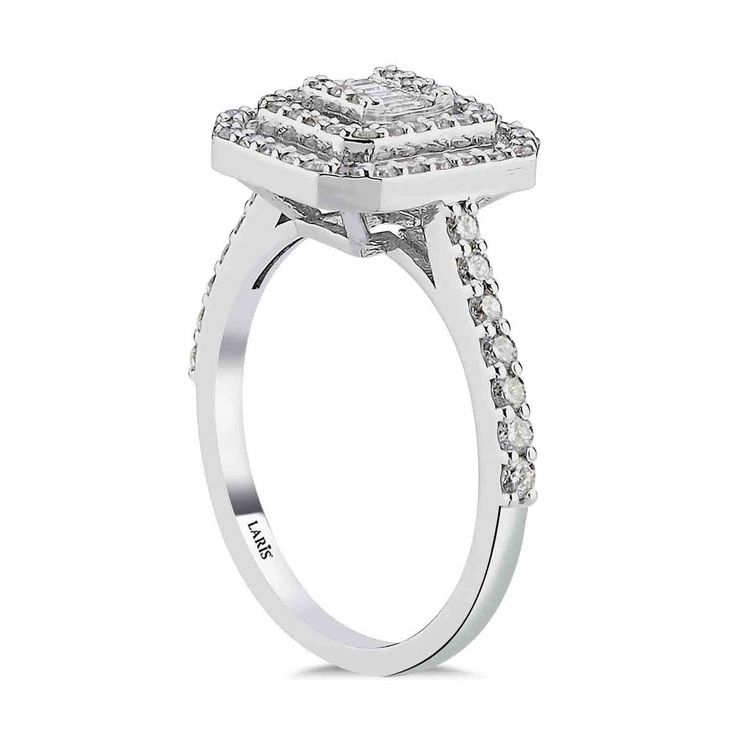 0.57 Karat Pırlanta Baget Yüzük