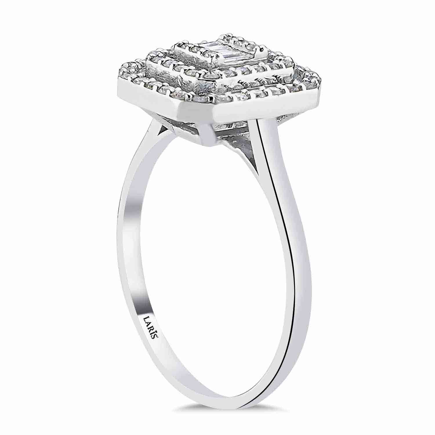 0.40 Karat Pırlanta Baget Yüzük