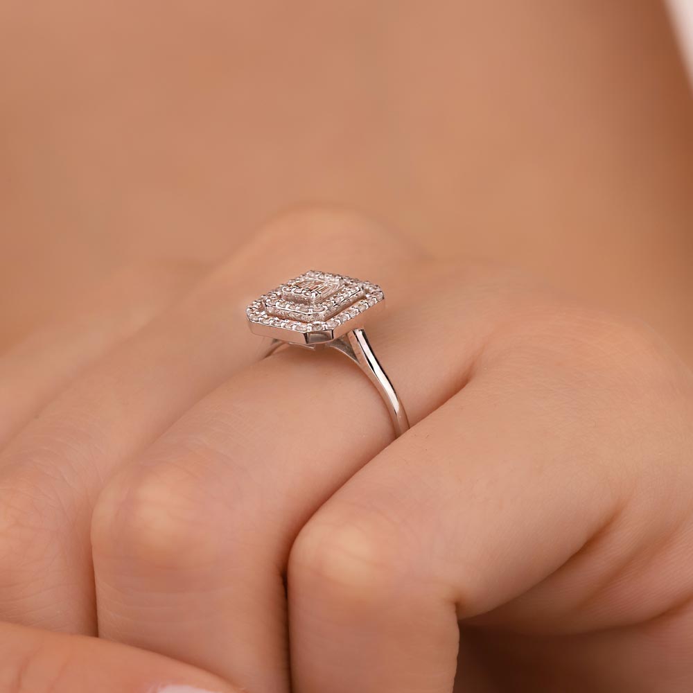 0.40 Karat Pırlanta Baget Yüzük