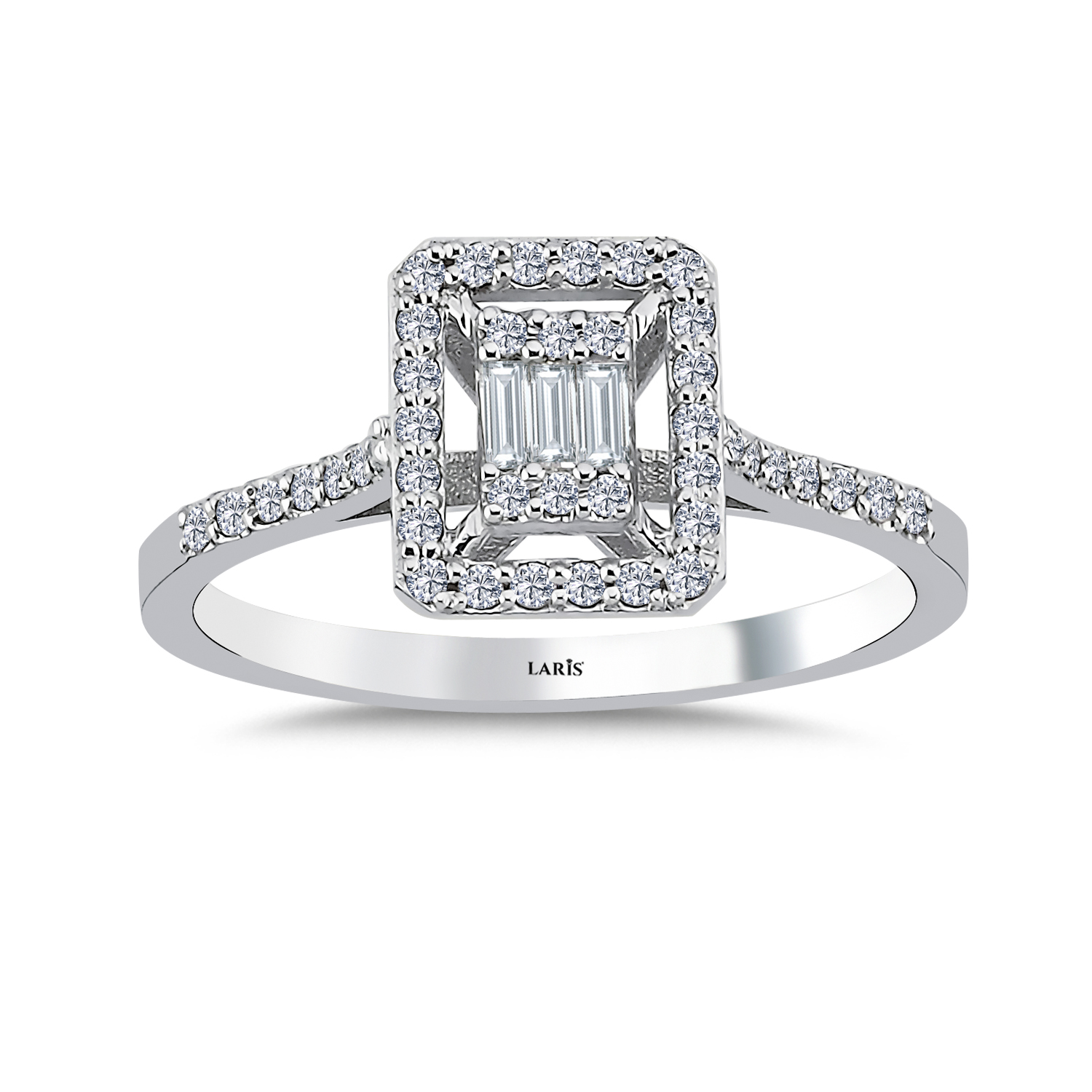 Baget Yüzükler 0.30 Karat Pırlanta Baget Yüzük