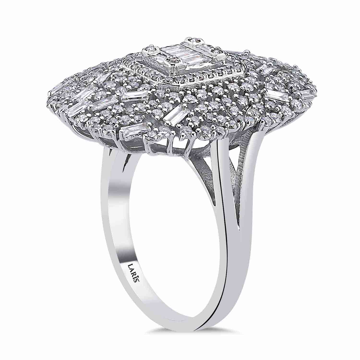 Baget Yüzükler 1.41 Karat Pırlanta Özel Tasarım Mega Baget Yüzük