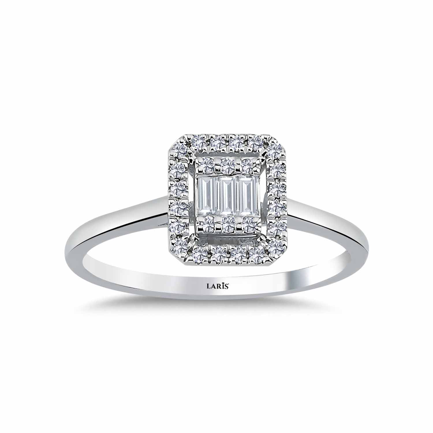 0,20 Karat Pırlanta Baget Yüzük