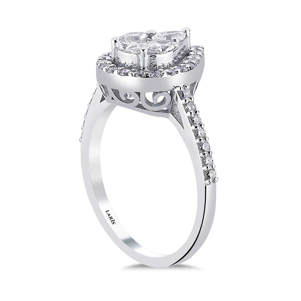 0,84 Karat Damla Pırlanta Taşlı Özel Tasarım Elara Yüzük