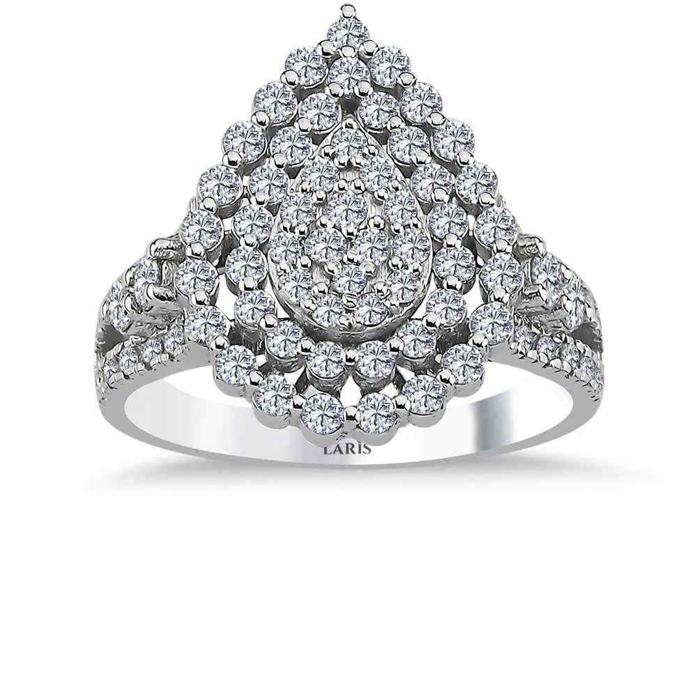 coronet yüzükler 1,16 Karat Pırlanta Özel Tasarım Damla Coronet Yüzük