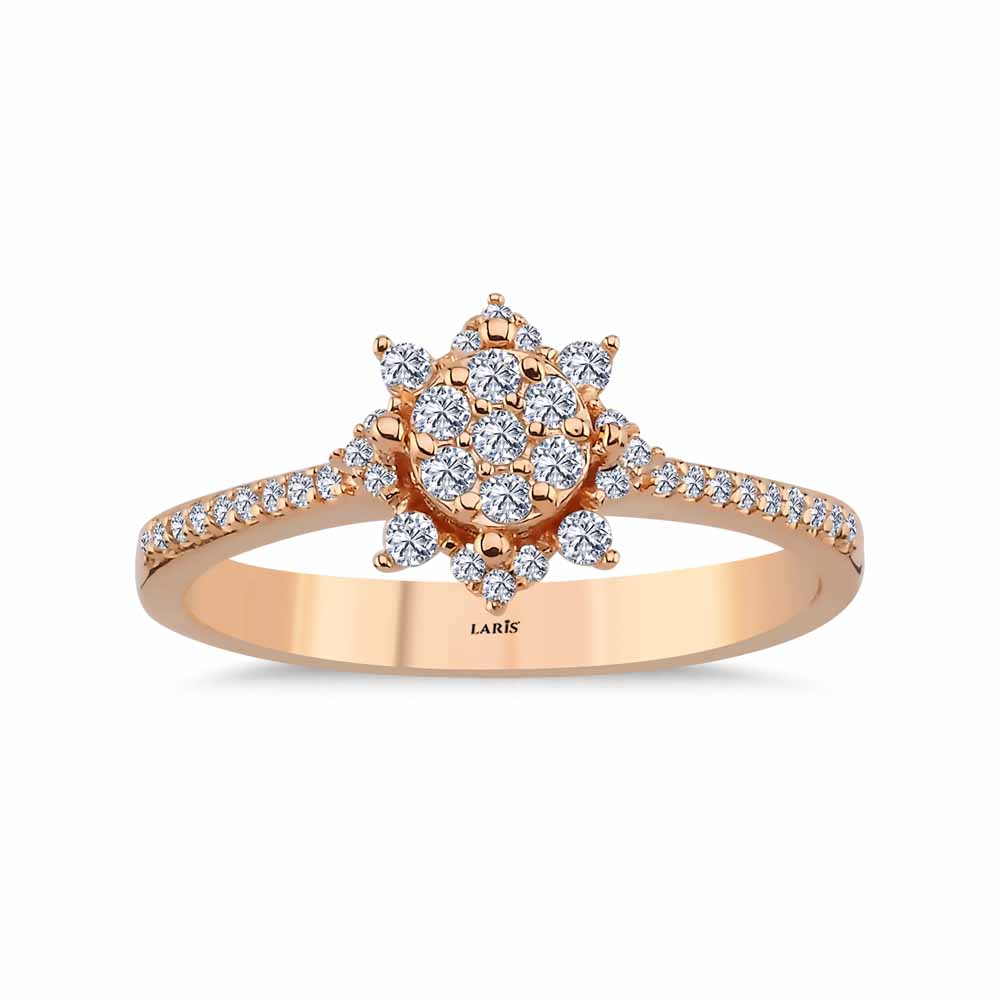 0,30 Karat Pırlanta Vintage Lotus Coronet Yüzük